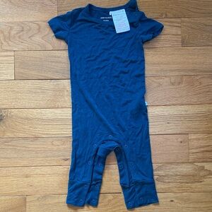 Posh peanut dark blue short sleeved romper 9-12 months